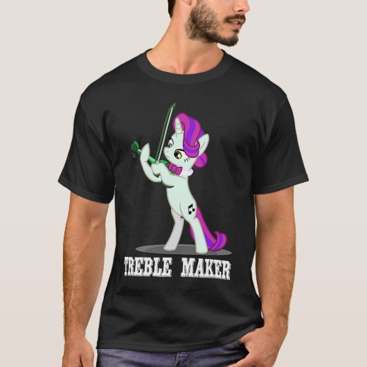 T-shirt Violon violoniste Unicorne de Treble Maker (Devant)