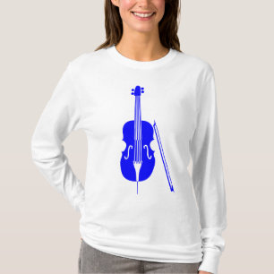 T-shirt Violoncelle - bleu