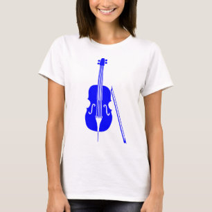 T-shirt Violoncelle - Bleu