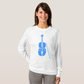 T-shirt Violoncelle - bleu layette (Devant entier)