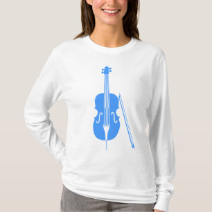 T-shirt Violoncelle - bleu layette