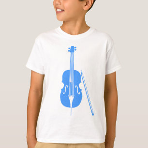 T-shirt Violoncelle - bleu layette