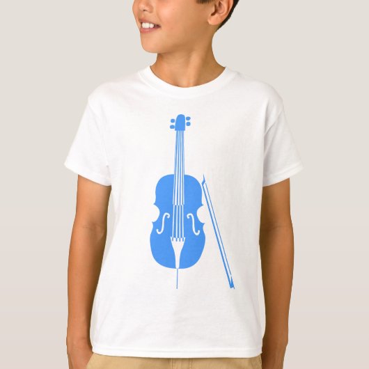 T-shirt Violoncelle - bleu layette (Devant)