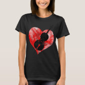 T-shirt Violoncelle coeur amour (Devant)