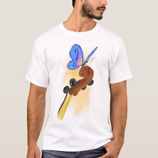 T-shirt Violoncelle de papillon (Devant)
