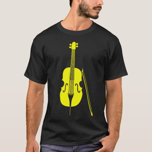 T-shirt Violoncelle - Jaune (Devant)
