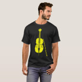 T-shirt Violoncelle - Jaune (Devant entier)