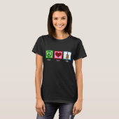 T-shirt Violoncelle Paix Amour (Devant entier)