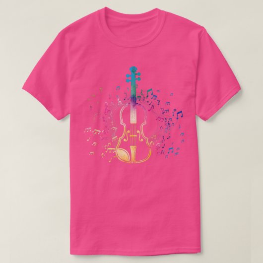 T-shirt Violoniste mignon violon de fille (Design devant)