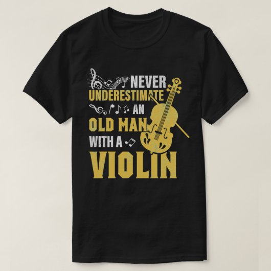T-shirt Violoniste père grand-père (Design devant)