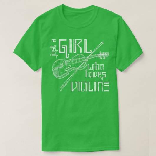 T-shirt Violoniste Violon de fille (Design devant)