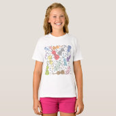 T-shirt Violons Et Notes Musicales (Devant entier)