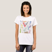 T-shirt Violons Et Notes Musicales (Devant entier)
