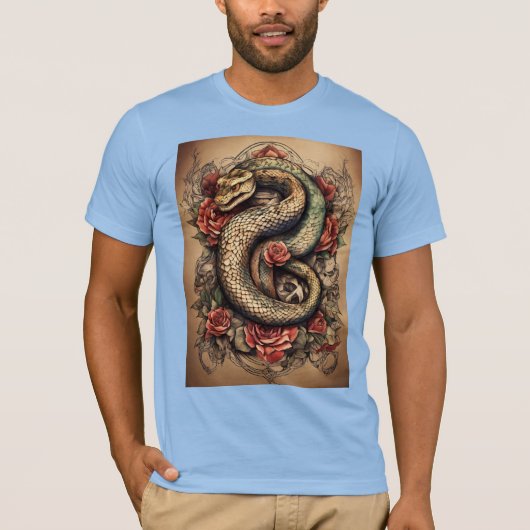 T-shirt Viper's Vogue : Embrace Serpentine Style" (Devant)