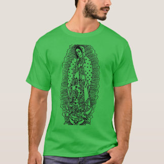 T-shirt Virgen de Guadalupe Our Lady of Guadalupe Black an