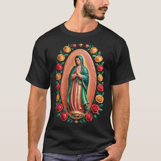 T-shirt Virgen De Guadalupe Saint Mary Christian Religious (Devant)