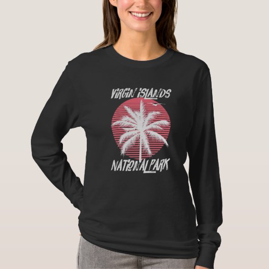 T-shirt Virgin Islands Palm tree National Park St. John Sa (Devant)