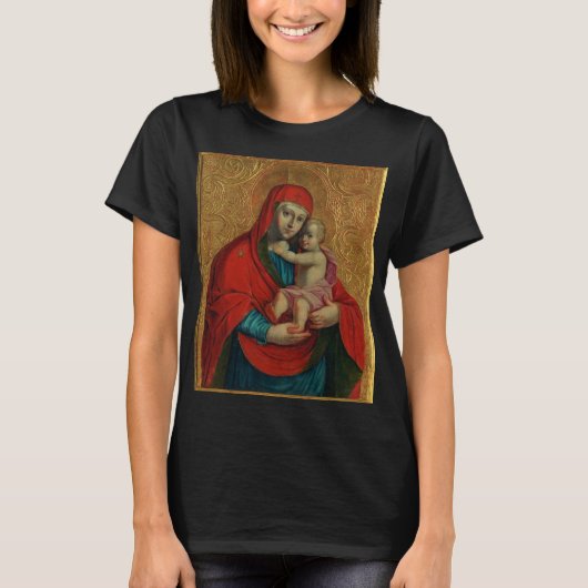 T-shirt Virgin Mary and Jesus Child by Jan Rombauer (Devant)