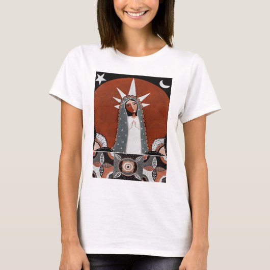 T-shirt Virgin of Guadalupe and Flowers (Devant)