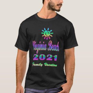 T-shirt Virginia Beach Family Vacation 2021 Spiral Sun Rai