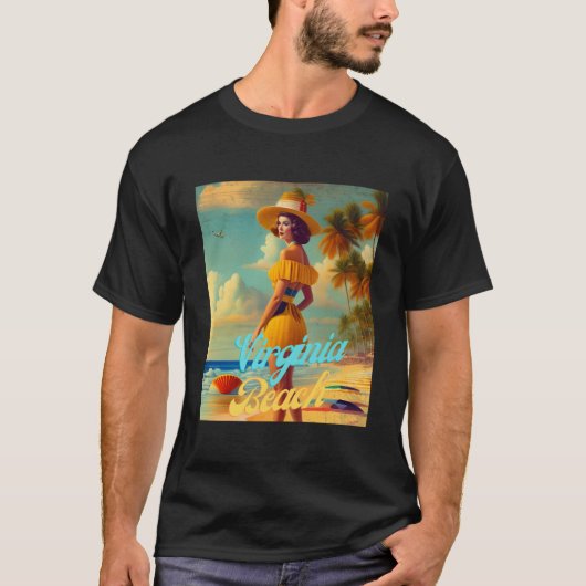 T-shirt Virginia Beach Virginia Parasdise Beautiful (Devant)