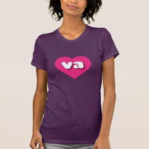 T-shirt Virginia coeur rose chaud - J'aime va