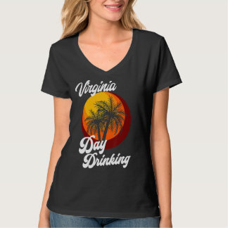T-shirt Virginia Day Boire Retro Beach Summer Family Va