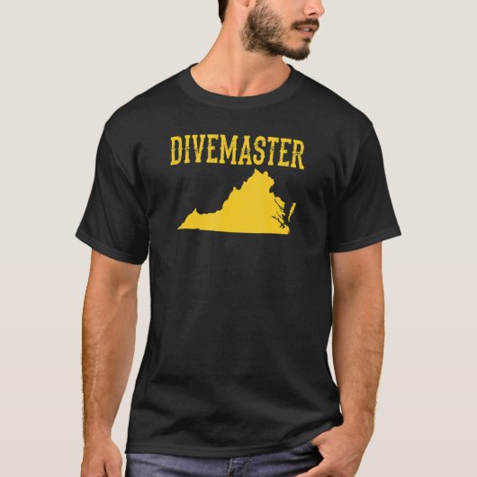 T-shirt Virginia Divemaster Scuba Instructor Dive F (Devant)