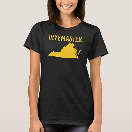 T-shirt Virginia Divemaster Scuba Instructor Dive F (Devant)