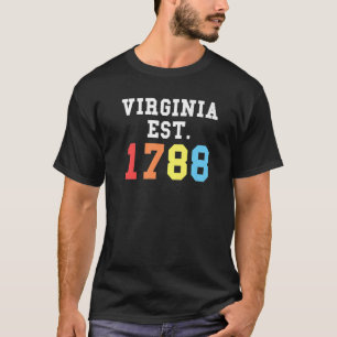T-shirt Virginia Est 1788 États américains Usa 2