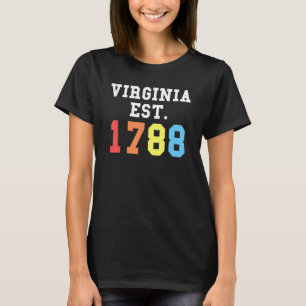 T-shirt Virginia Est 1788 États américains Usa 3