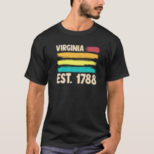 T-shirt Virginia Est 1788 États américains Usa 5