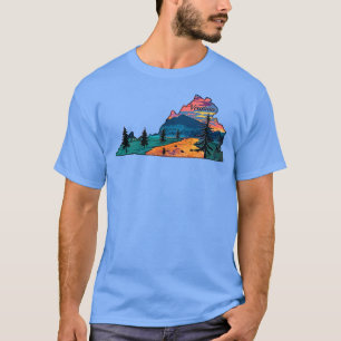 T-shirt Virginia Fly Fishing State River Sunset by TeeCrea