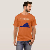 T-shirt Virginia Interstates [Conception bleu marine] (Devant entier)