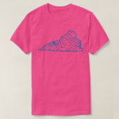 T-shirt Virginia Kayak Blue Way State Outline River Map Ar (Design devant)