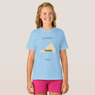 T-shirt - Virginia Map met City