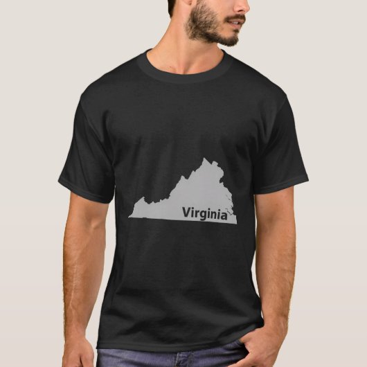 T-shirt Virginia Map State Home Fierté Cadeau (Devant)