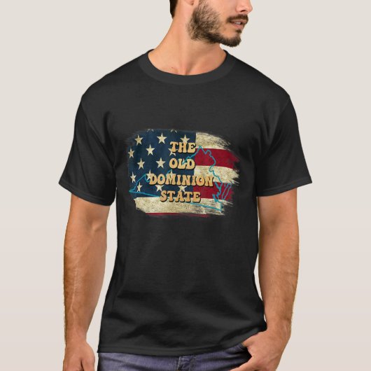 T-shirt Virginia Va Us Drapeau Motto (Devant)