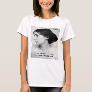 T-shirt Virginia Woolf Anonymous Était Une Citation De Fem
