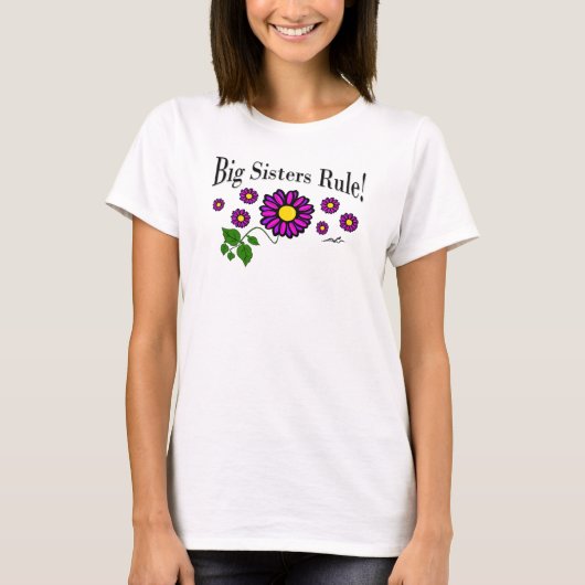 T-shirt Virginia Wright Big Sisters Rule (Devant)