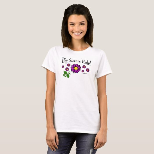 T-shirt Virginia Wright Big Sisters Rule (Devant entier)
