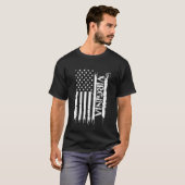 T-shirt Virginie États-Unis déprimés avec le drapeau améri (Devant entier)