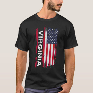 T-shirt Virginie États-Unis Virginie Noir Petit