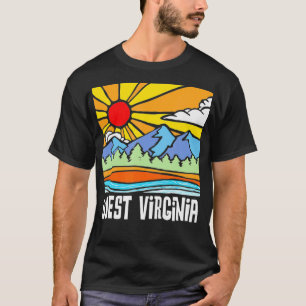 T-shirt Virginie-Occidentale Artistic Nature Mountains Vin