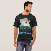 T-shirt VIRGINIE OCCIDENTALE chantant Cowboy Cat Meme (Devant entier)