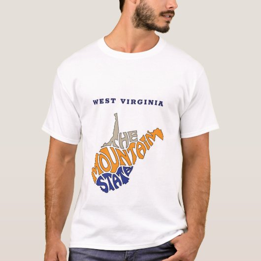 T-shirt Virginie-Occidentale Surnom Word Art (Devant)