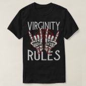 T-shirt Virginity Rules Drôle Camp d'été Nerd plaisanterie (Design devant)