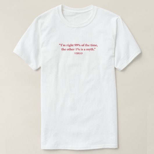 T-shirt Virgo Fixer Graphic Zodiac Tee (Design devant)