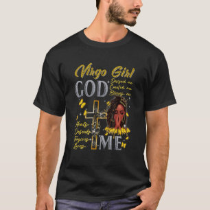 T-shirt Virgo Girl Dieu me bénit Black Girl Magic Afro Me
