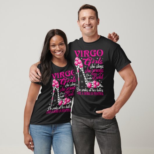 T-shirt Virgo Girl Like a Boss in Control chaussures en di (Unisexe)